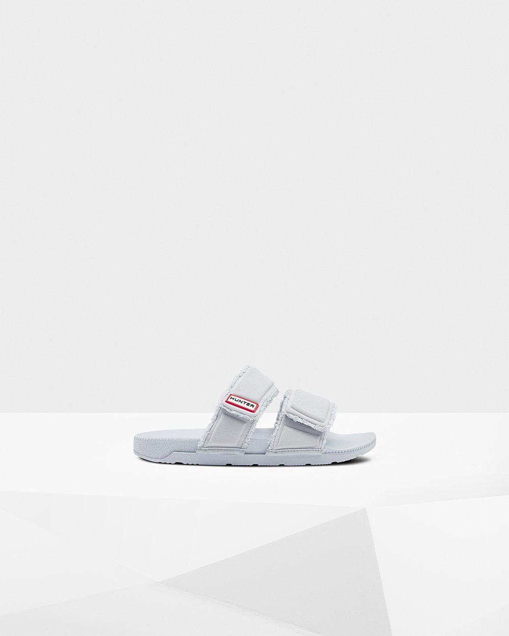 Chanclas Hunter Mujer Gris/Azules Original Double Strap 435629-ZFG